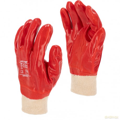 Rękawice pvc czerw. l240110p, karta, 10, ce, lahti