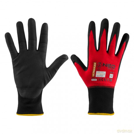 Rękawice robocze ultraflex, nylon-spandex, pokrycie polimetrowo-nitrylowe (foam), 4131X, rozmiar 10