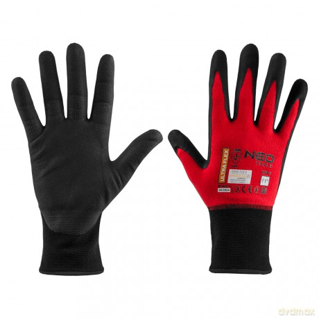 Rękawice robocze ultraflex, nylon-spandex, pokrycie polimetrowo-nitrylowe (foam), 4131X, rozmiar 11