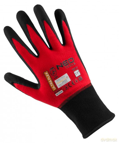 Rękawice robocze ultraflex, nylon-spandex, pokrycie polimetrowo-nitrylowe (foam), 4131X, rozmiar 11