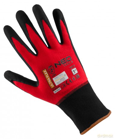 Rękawice robocze ultraflex, nylon-spandex, pokrycie polimetrowo-nitrylowe (foam), 4131X, rozmiar 9