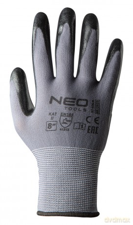 Rękawice robocze, nylon pokryty nitrylem, 4131X, rozmiar 8
