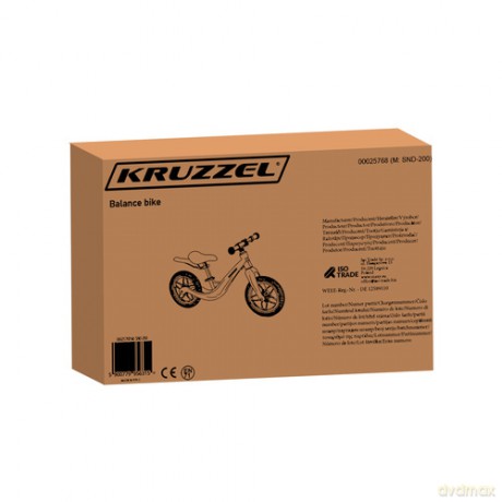 Rowerek biegowy różowy Kruzzel 25768