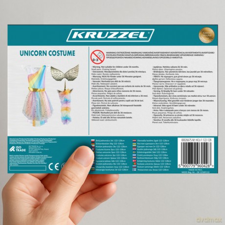 Strój jednorożca 3el. 122-128cm Kruzzel 26675