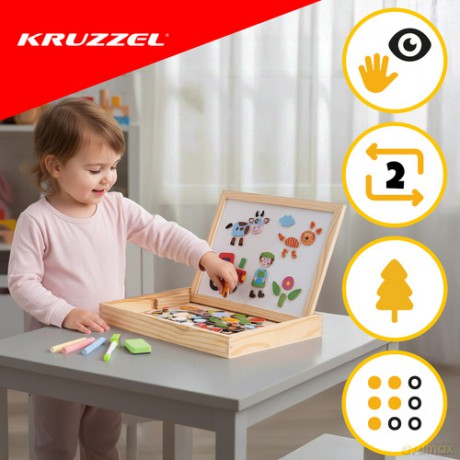 Tablica edukacyjna dwustronna Kruzzel 25637