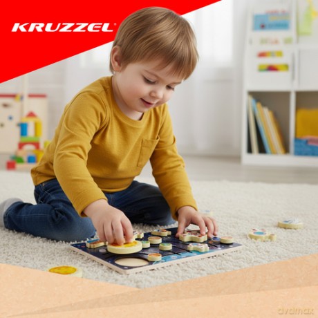 Układanka drewniana -układ słoneczny Kruzzel 26696