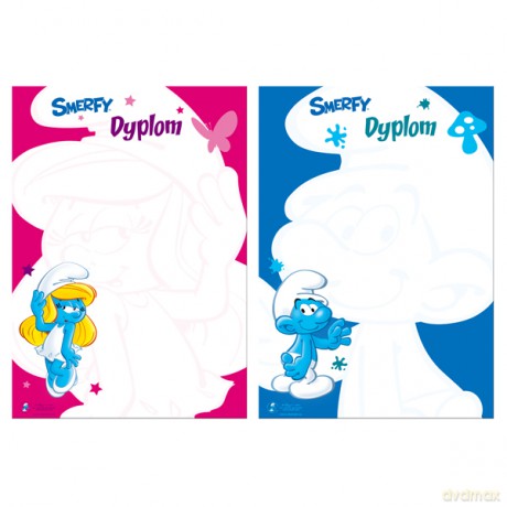 Dyplom A4 Smerfy