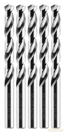 Wiertła do metalu Baildon BASIC DIN 338 RN NWKa 15 mm, HSS (S), 169-114 mm, wielokrotność 5