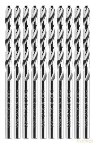 Wiertła do metalu Baildon BASIC DIN 338 RN NWKa 3,2 mm, HSS (S), 65-36 mm, wielokrotność 10