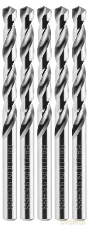 Wiertła do metalu Baildon BASIC DIN 338 RN NWKa 9,5 mm, HSS (S), 125-81 mm, wielokrotność 5