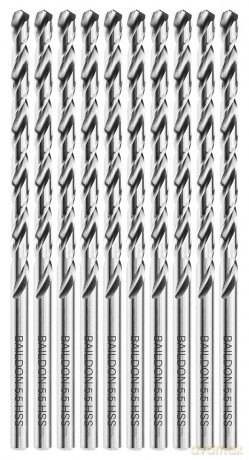 Wiertła do metalu Baildon BASIC DIN 340 RN NWKb 5,5 mm, HSS (S), 139-91 mm, wielokrotność 10