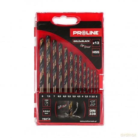 Wiertła do metalu hss din338 szlif.kr.szt.13(2-8mm) proline