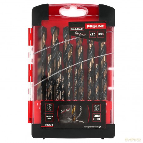 Wiertła do metalu hss din338 szlif.kr.szt.25(1-13mm) proline