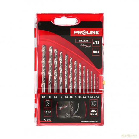 Wiertła do metalu hss din338 szlif.szt.13(1.5-6.5mm) proline