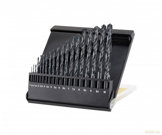Wiertła do metalu hss-r din338-kpl.19szt.fi=1-fi=10 co 0.5mm
