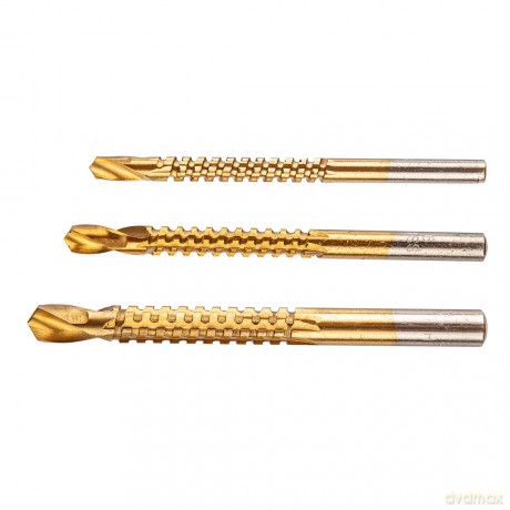 Wiertła-piły HSS-TiN, 5-8 mm, zestaw 3 szt.