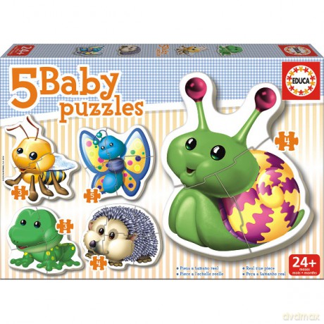 EDUCA Baby Puzzle 5 w 1, Zwierzątka [PUZZLE]