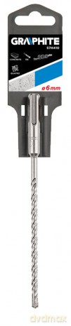 Wiertło do betonu SDS Plus, 6 x 210 mm, S4, quatro