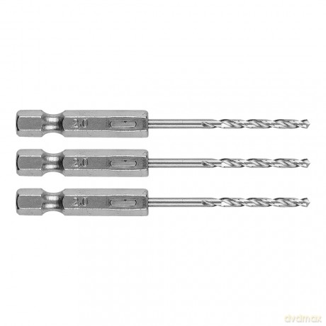Wiertło do metalu Hex 2.0 mm, 3 szt.