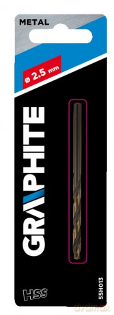 Wiertło do metalu HSS-CNC, 124°, Pro-Tec, 2.5 mm