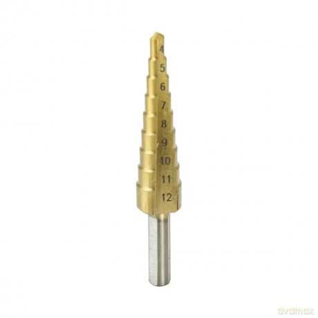 Wiertło stopniowe 4-12mm, hss,tin