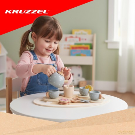 Zestaw do herbaty dla dzieci szary Kruzzel 26394