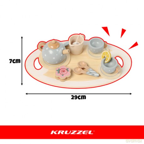 Zestaw do herbaty dla dzieci szary Kruzzel 26394
