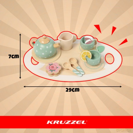 Zestaw do herbaty dla dzieci zielony Kruzzel 26393