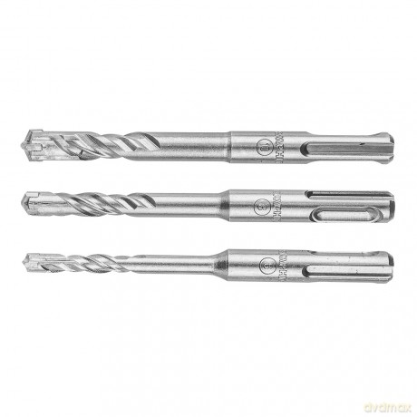 Zestaw wierteł do betonu SDS Plus, quatro, zestaw 3 szt. - 6, 8, 10 x 110 mm