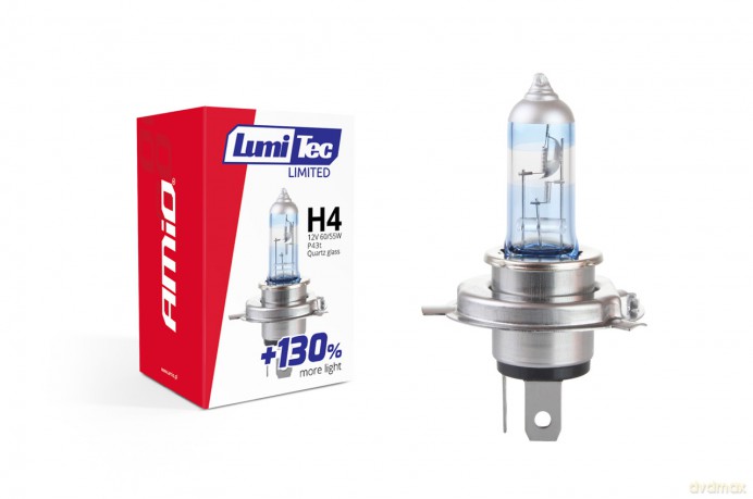 Żarówka halogenowa h4 12v 60/55w lumitec limited +130% amio-02132