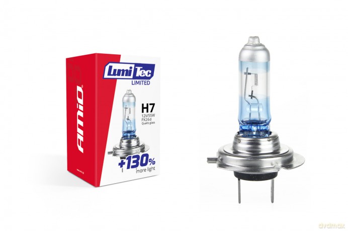 Żarówka halogenowa h7 12v 55w lumitec limited +130% amio-02133