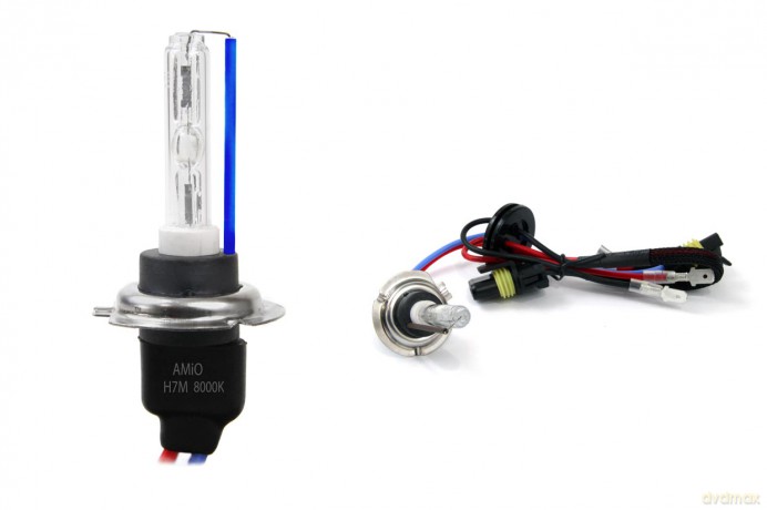 Żarówka ksenonowa żarnik hid xenon h7m 8000k metal amio-01428