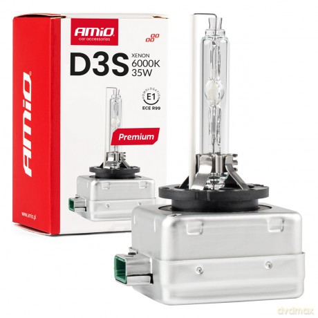 Żarówka ksenonowa żarnik xenon d3s 6000k amio premium amio-01979