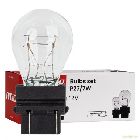 Żarówki halogenowe p27/7w 12v 27/7w w2.5x16q 10szt. amio-04513