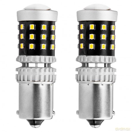 Żarówki led canbus 2016 39smd 1156 ba15s p21w r10w r5w white 12v 24v amio-02799