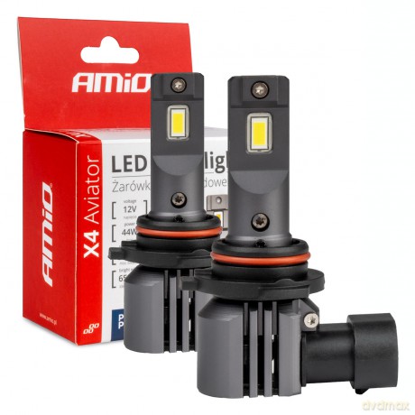 Żarówki samochodowe led seria x4 aviator hb4 6500k canbus amio-03767