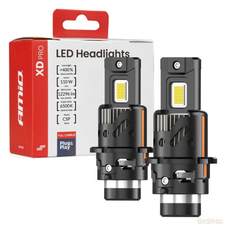 Żarówki samochodowe led xd pro d2s d2r full canbus amio-04680
