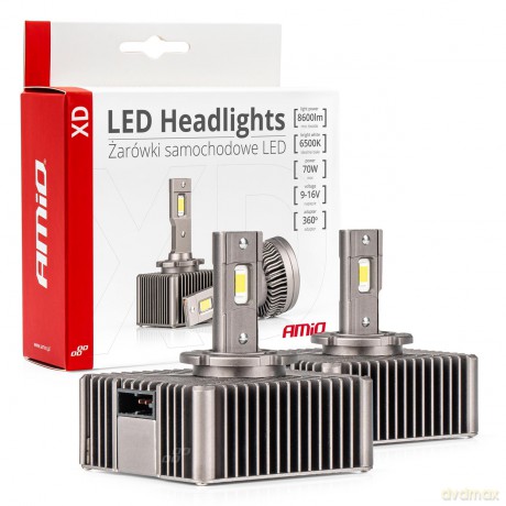 Żarówki żarniki led seria xd d5s 6500k canbus amio-03314