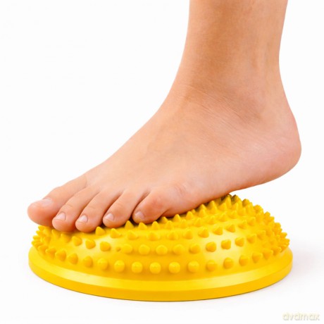 Półkula Sensoryczna Do Masażu Ćwiczeń Równowagi Żółta 16 cm