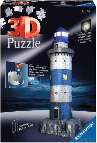 RAVENSBURGER 216 el. 3D Latarnia nocą [PUZZLE]