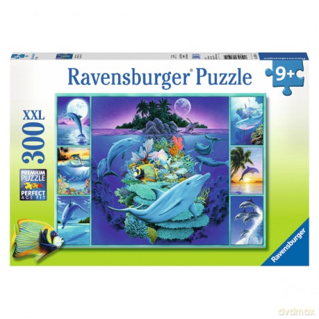 RAVENSBURGER 300 EL. Delfiny kolaż [PUZZLE]