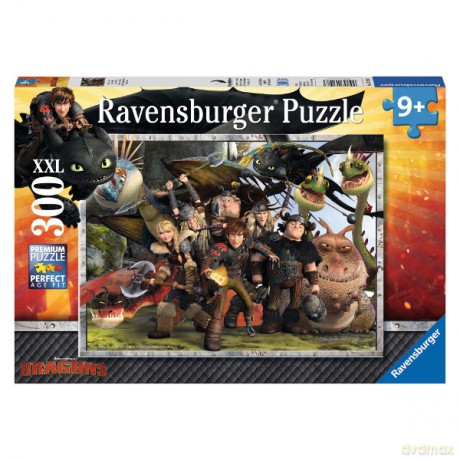 RAVENSBURGER 300 el. Dragons blisko przyjaciół [PUZZLE]