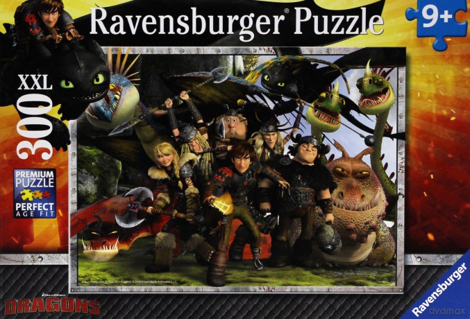 RAVENSBURGER 300 el. Dragons blisko przyjaciół [PUZZLE]