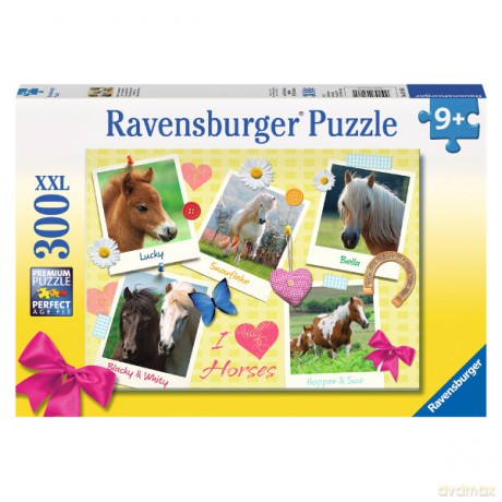 RAVENSBURGER 300 el. Ulubione konie [PUZZLE]