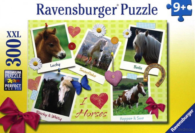 RAVENSBURGER 300 el. Ulubione konie [PUZZLE]