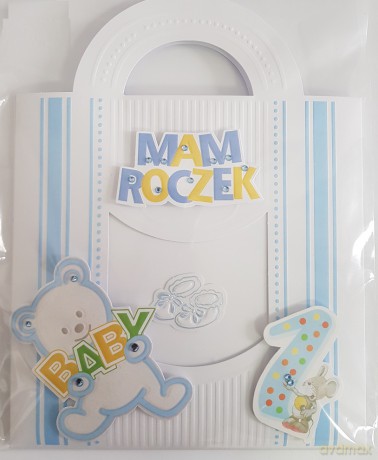Album Roczek torebka pastelowa mix różowy i niebieski 1191