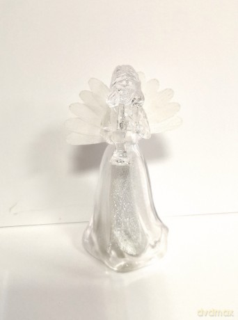 Aniołki białe z LED 10x5cm