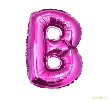 Balon foliowy "litera B" - RÓŻOWA (35cm)