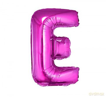 Balon foliowy "litera E" - RÓŻOWA (35cm)