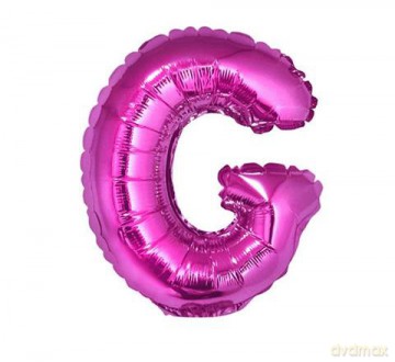 Balon foliowy "litera G" - RÓŻOWA (35cm)